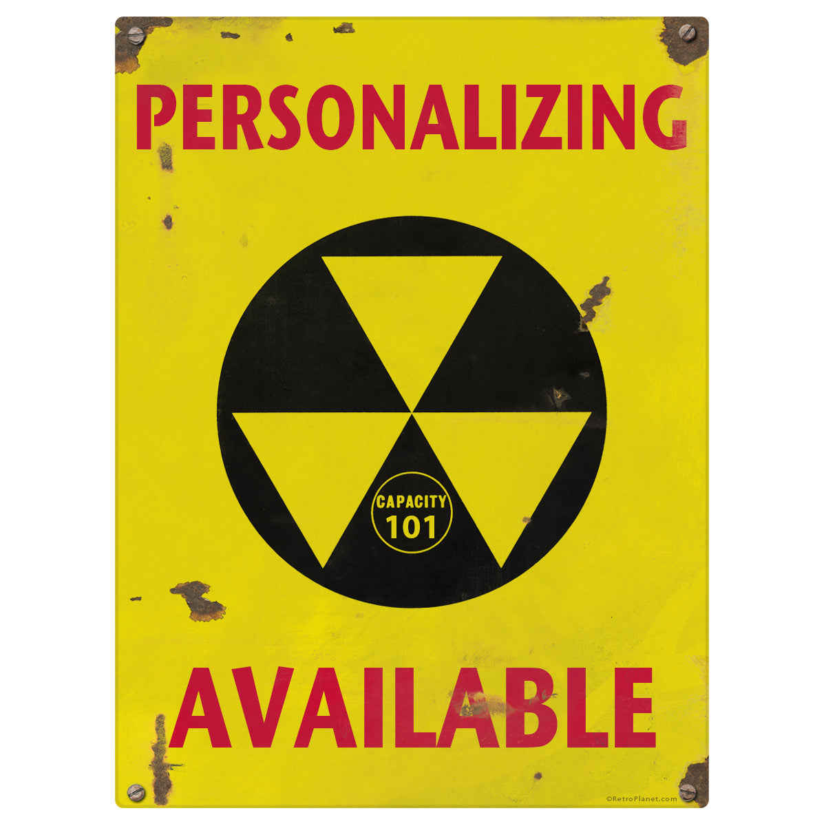 Personalized Nuclear Fallout Shelter Vinyl Stickers Set of 10 - Customizable Retro Design