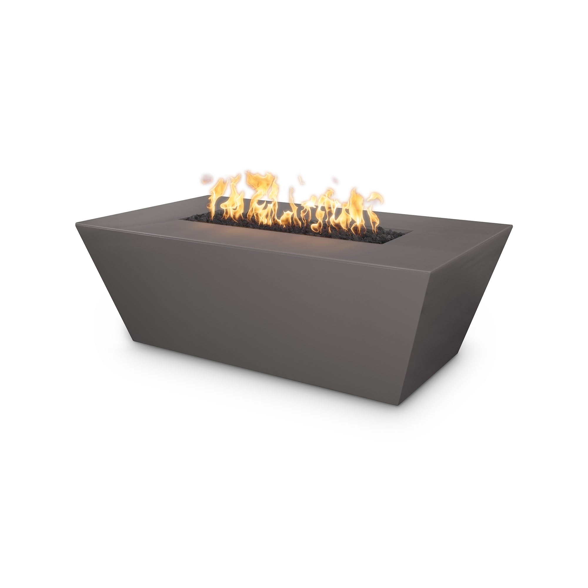 Outdoor Plus Angelus Rectangle Fire Pit in GFRC Concrete with Free Cover