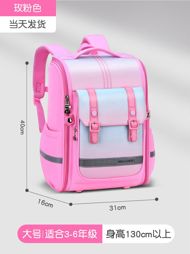High Quality Spine Protection Schoolbag for Primary School Students - Boys and Girls