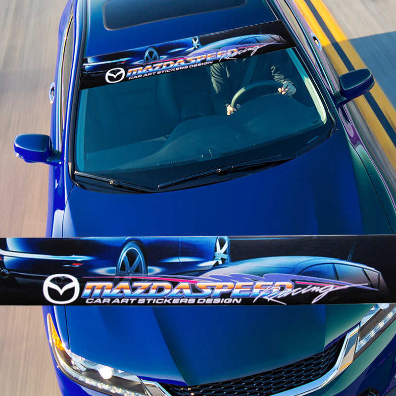 Premium Vinyl Windshield Banner Decal Sticker for Mazda 3 & 6 Mazda Speed MS Cars
