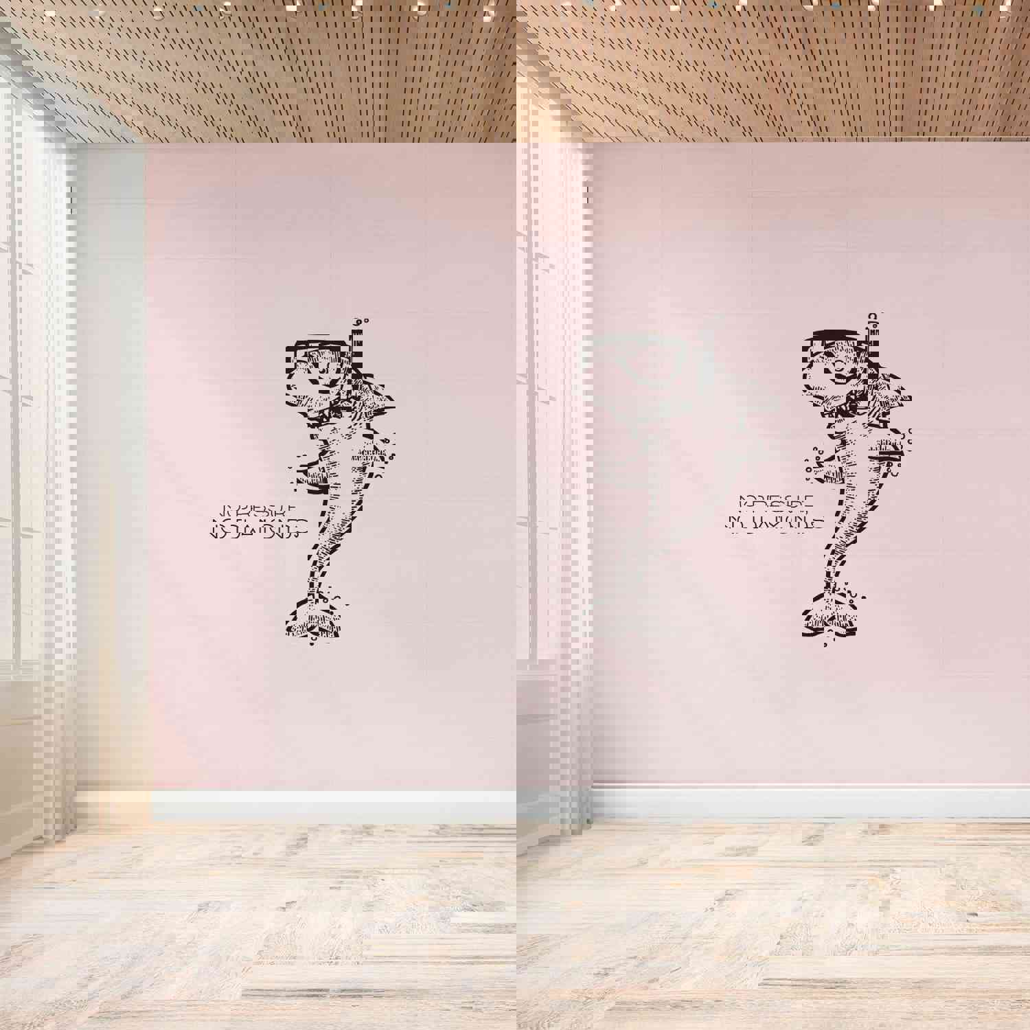 Snorkeling Quotes Vinyl Wall Sticker - No Pressure Shark Quote Decal