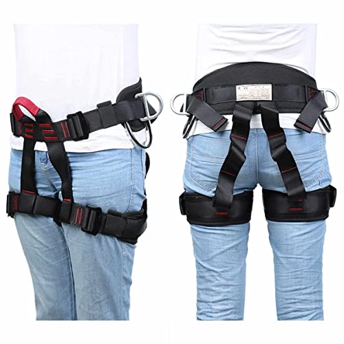 HandAcc Professional Thickened Half Body Safety Belt for Climbing, Fire Rescue, and Outdoor Adventures
