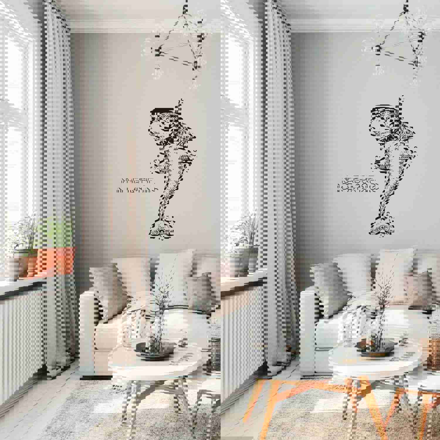 Snorkeling Quotes Vinyl Wall Sticker - No Pressure Shark Quote Decal