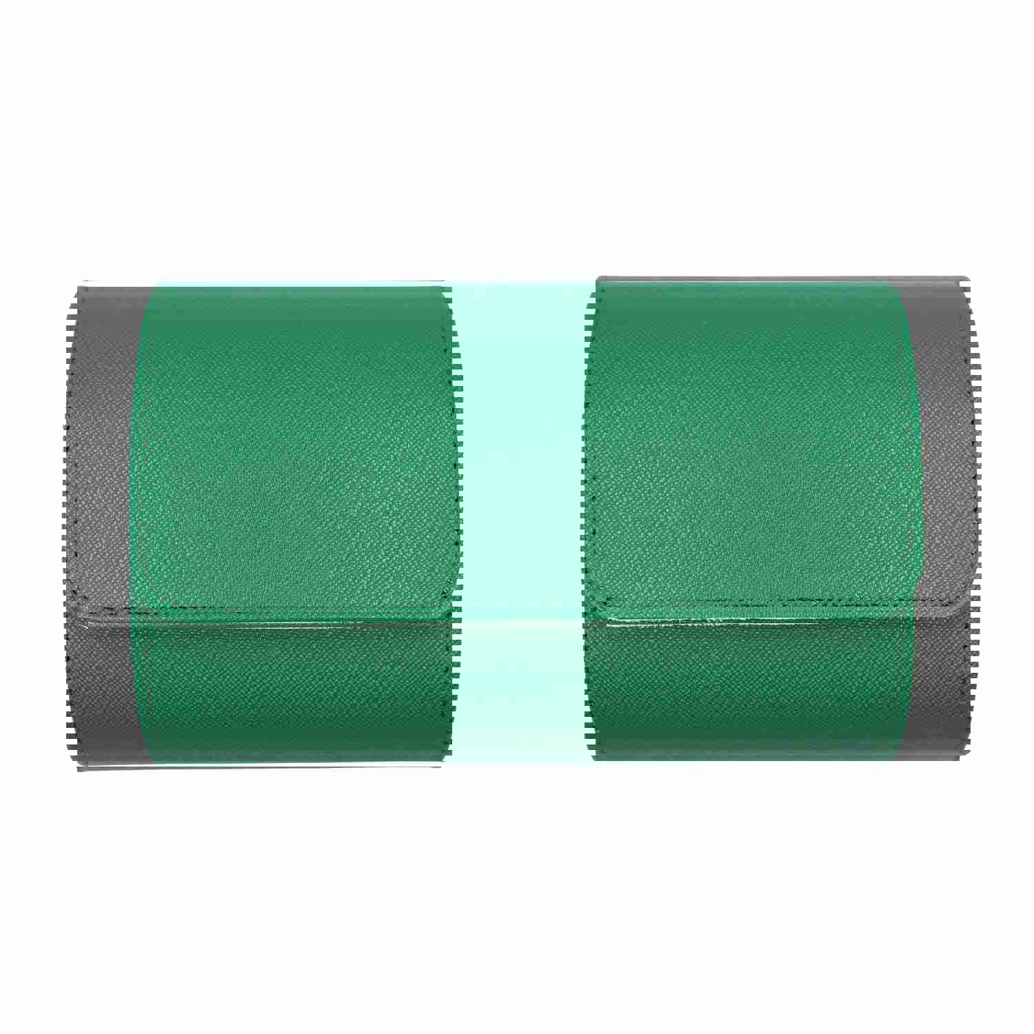 Saffiano Leather Watch Case in Green (2 Slots)