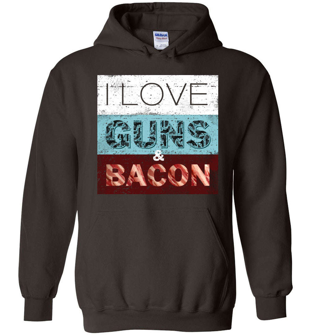 I Love Guns & Bacon Men's Hoodie