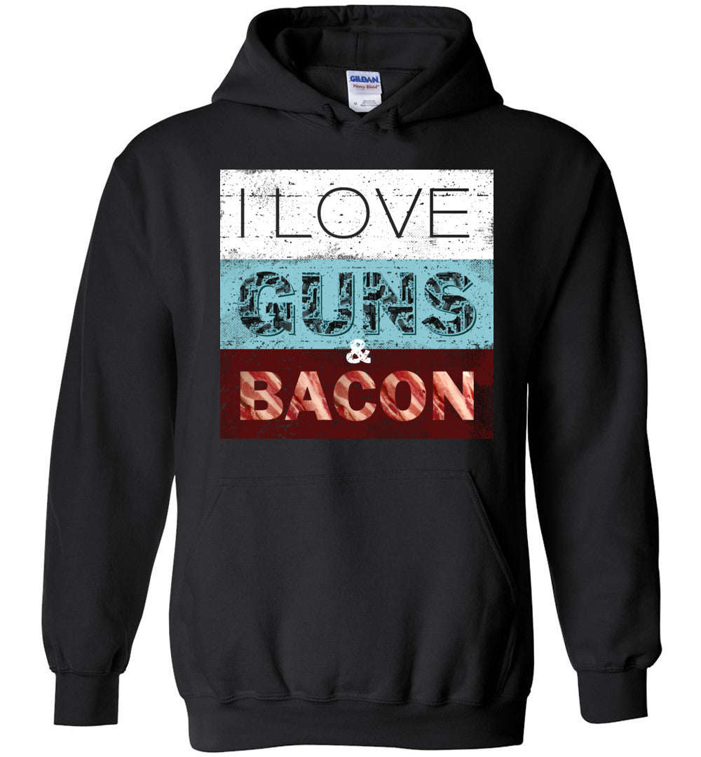 I Love Guns & Bacon Men's Hoodie