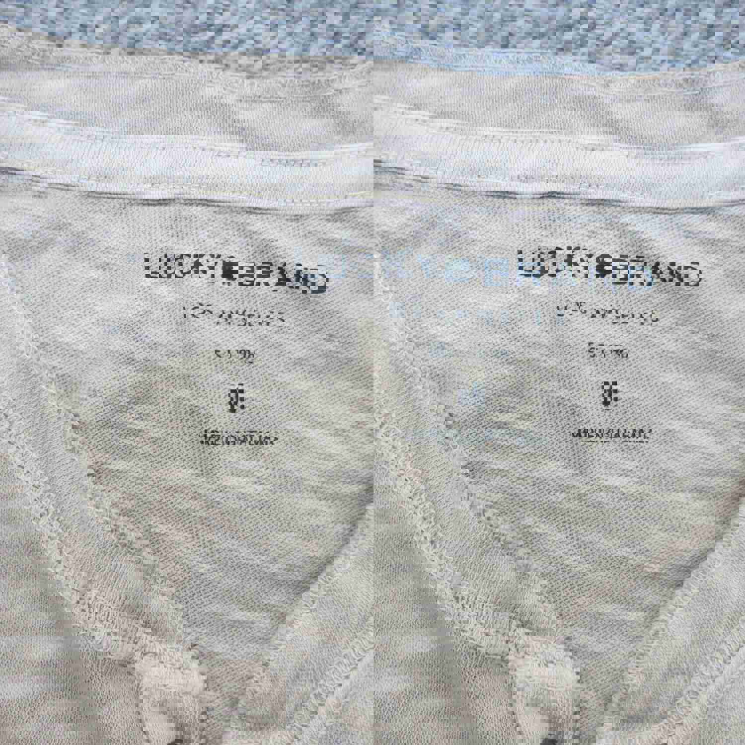 Lucky Brand Women's Medium Brown Henley Tee - Vintage Long Sleeve Pullover