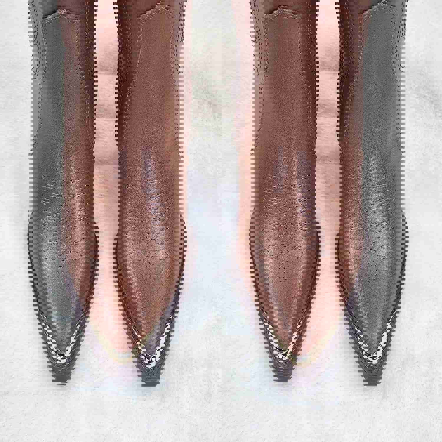 Tallas Tan Cowgirl Cowboy Ankle Boots Western Block Heels US Sizes 7-11