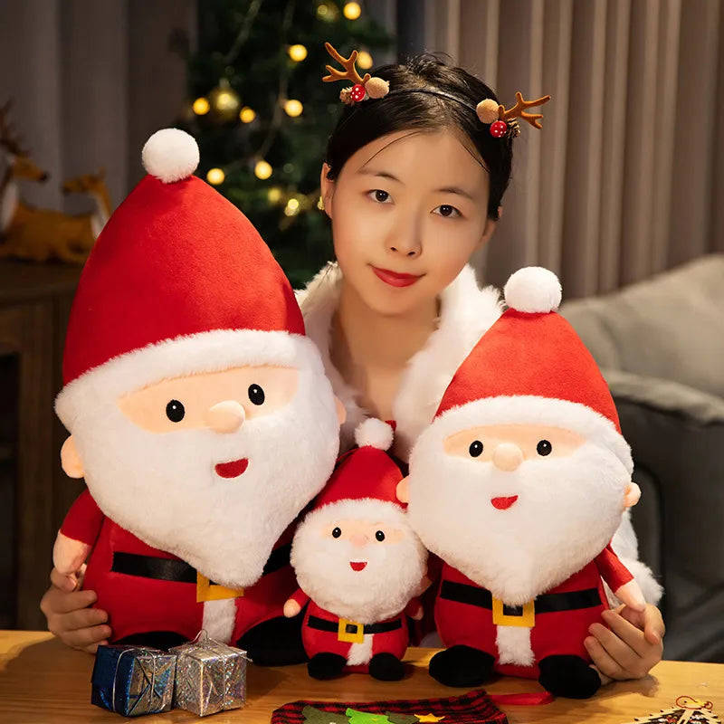 Santa Claus Snowman 23-50CM Cute Elk Granny Plush Toys Christmas Decor Dolls Stuffed Soft for Baby Kids Gift