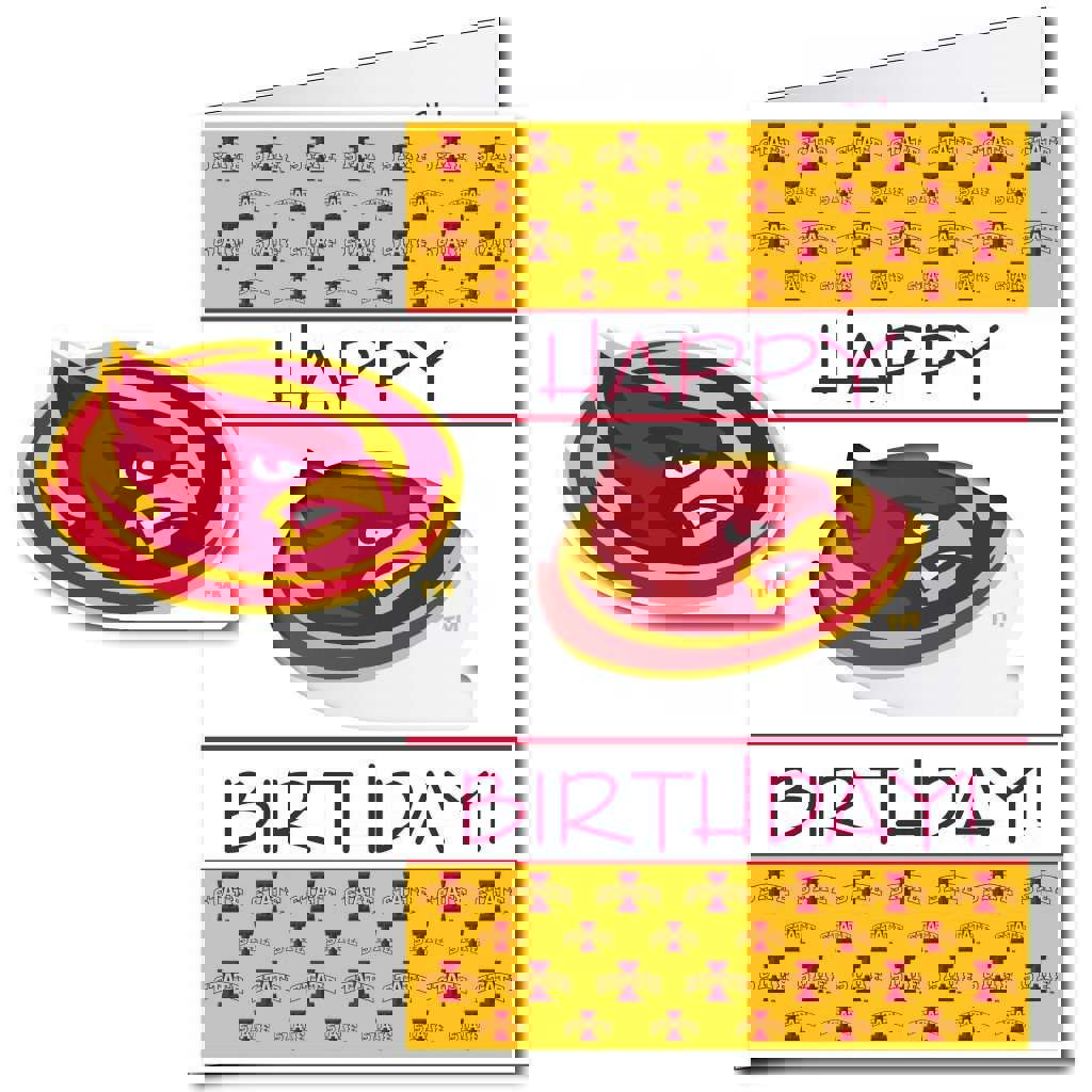 2x3 Giant Iowa State Birthday Greeting Card & Yard Sign