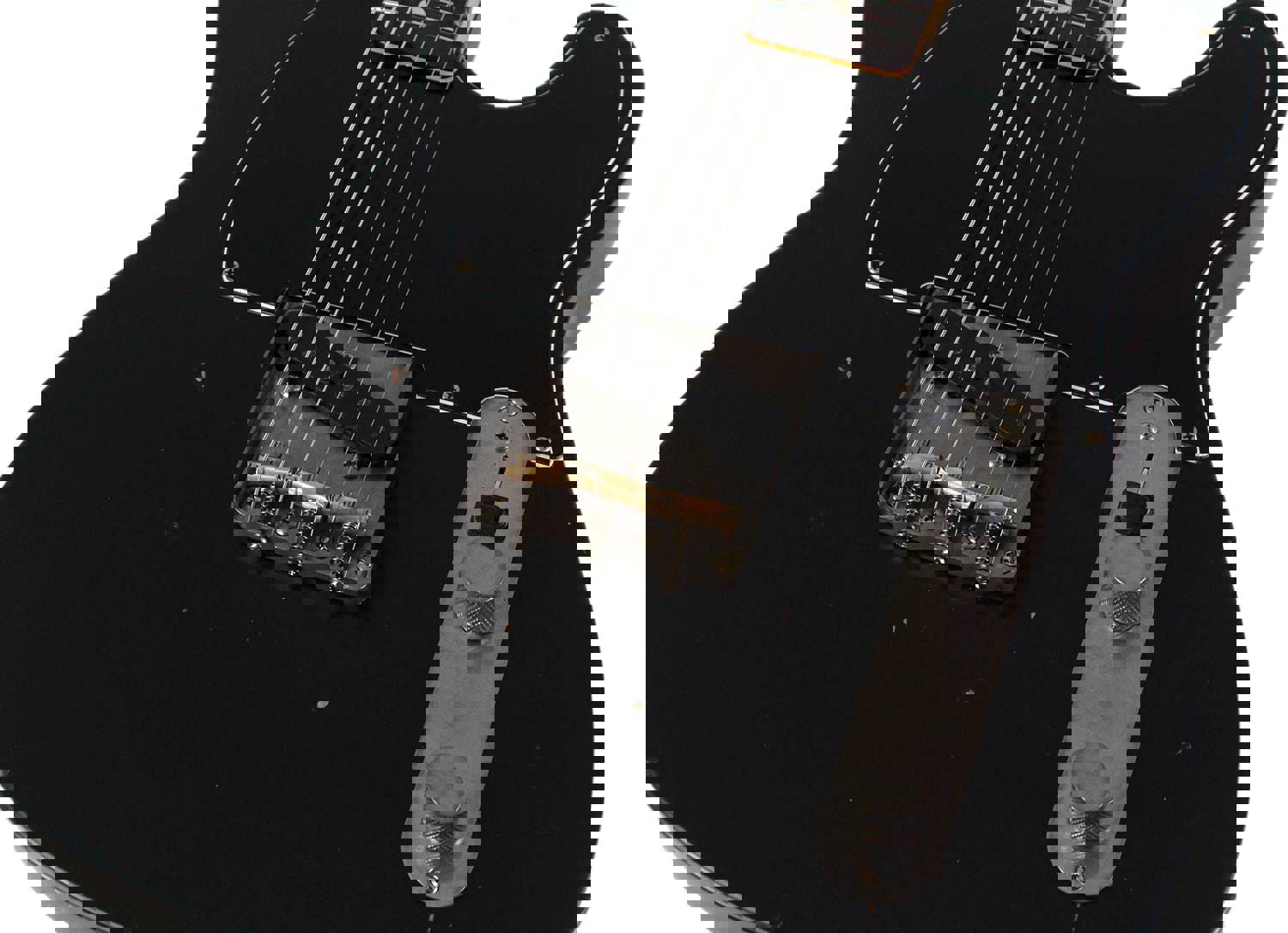 Nash E-63 Tele Guitar, Black with Light Aging