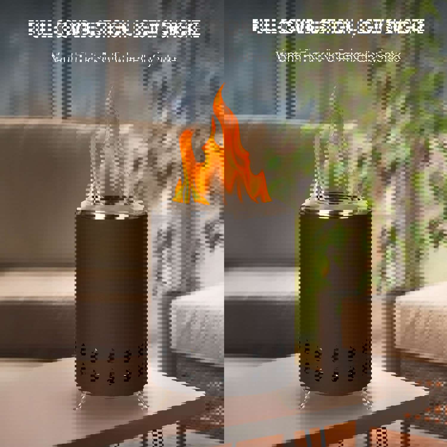 Premium Stainless Steel Table Top Fire Pit for Outdoor Use