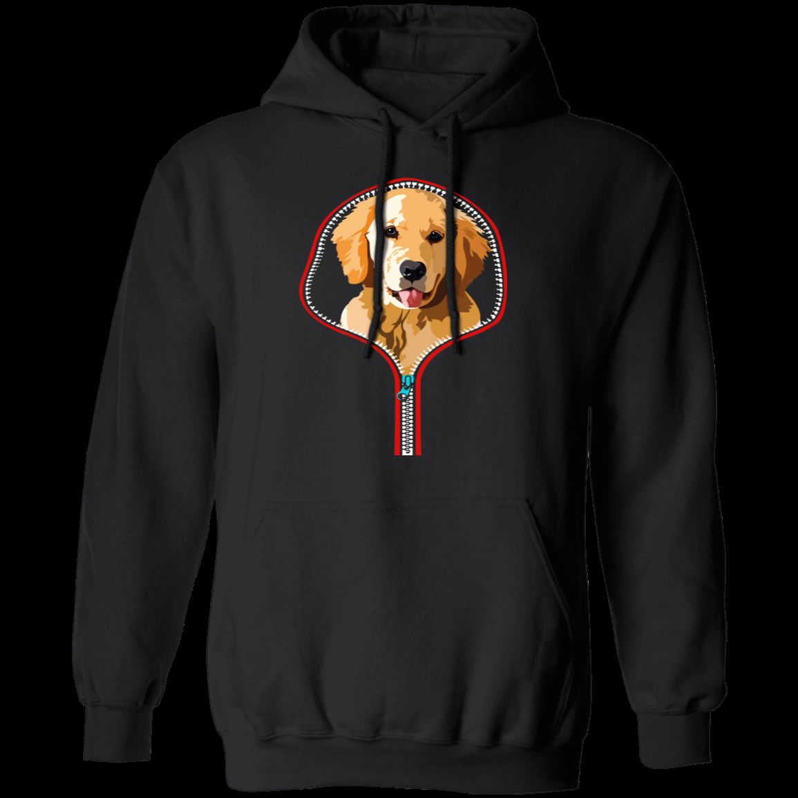 GOLDEN RETRIEVER ZIP-DOWN LADIES Pullover Hoodie - 8 oz. Comfortable & Stylish