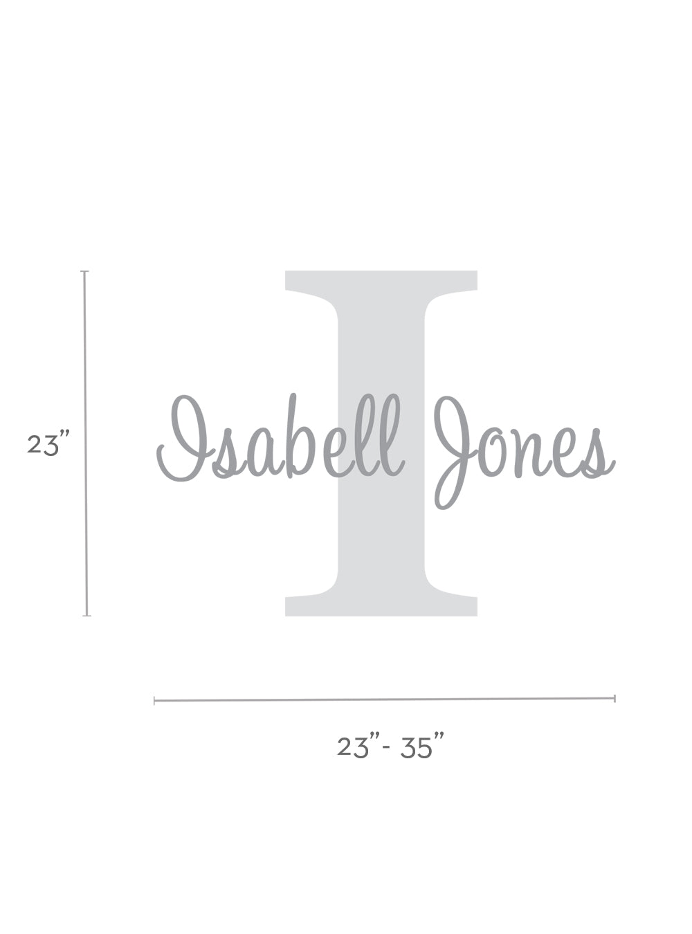 Personalized Monogram Name Wall Decal - Style A