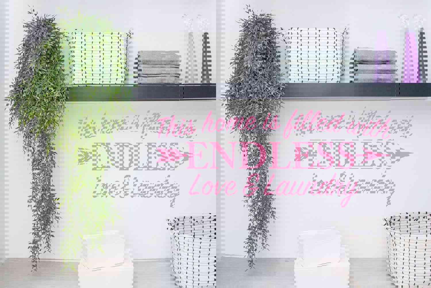 Endless Love And Laundry Room Wall Decal - High-Quality Vinyl Sticker