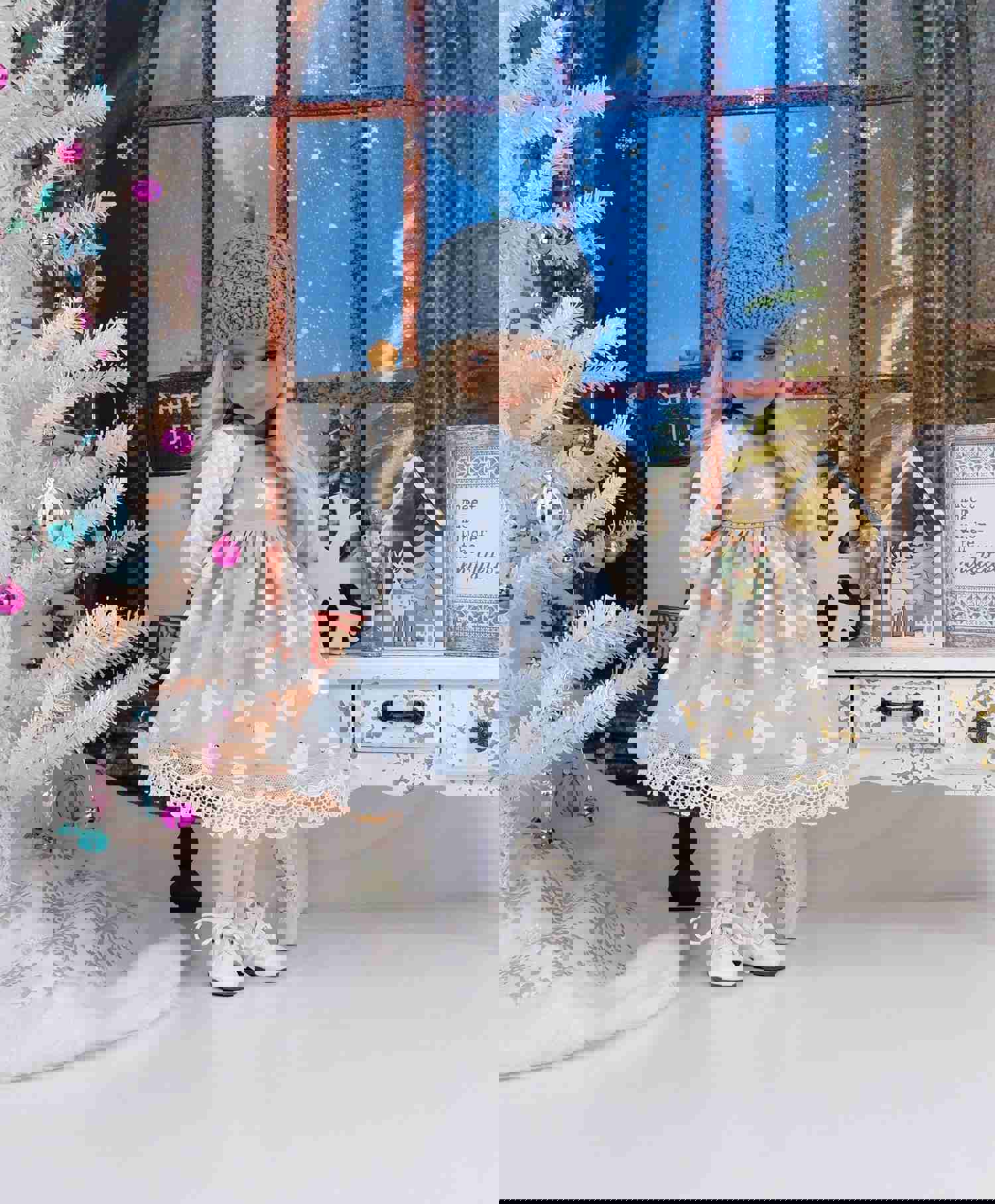 Polar Bear Dress Ensemble with Boots for Ruby Red Fashion Friends Doll