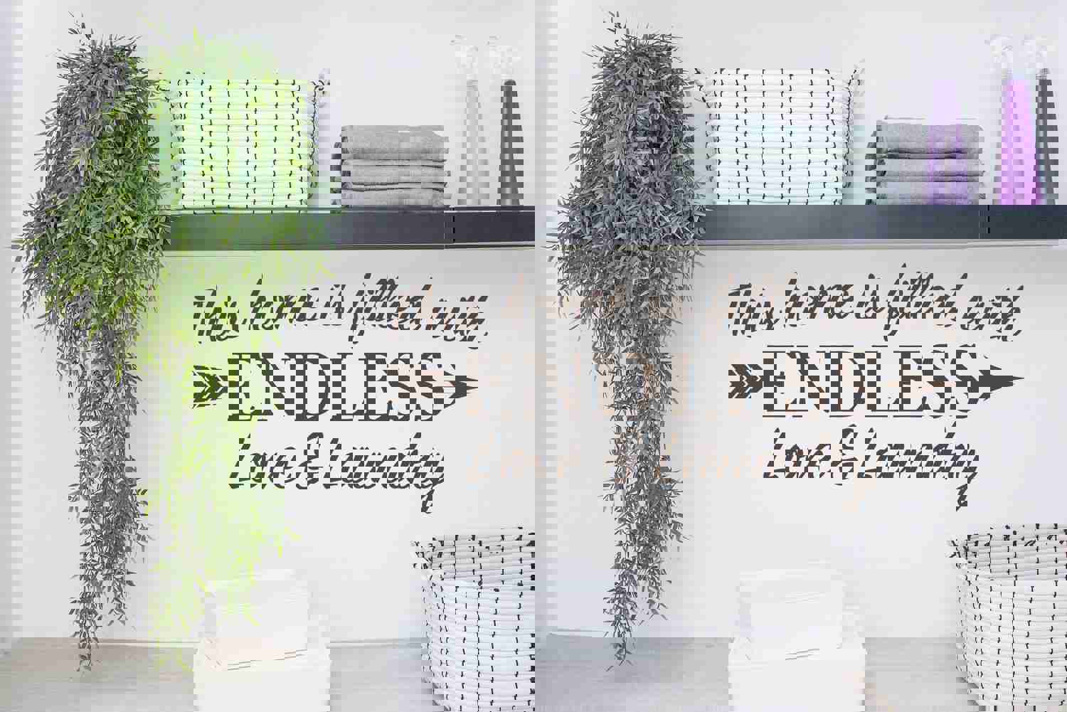 Endless Love And Laundry Room Wall Decal - High-Quality Vinyl Sticker