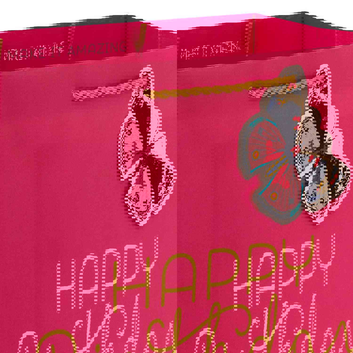 Hallmark: 13 Happy Birthday on Pink Large Gift Bag
