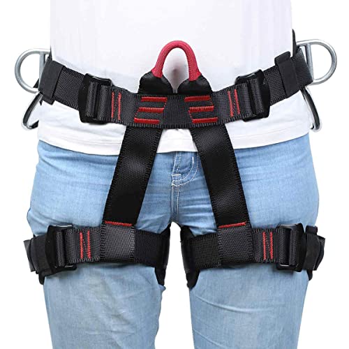 HandAcc Professional Thickened Half Body Safety Belt for Climbing, Fire Rescue, and Outdoor Adventures