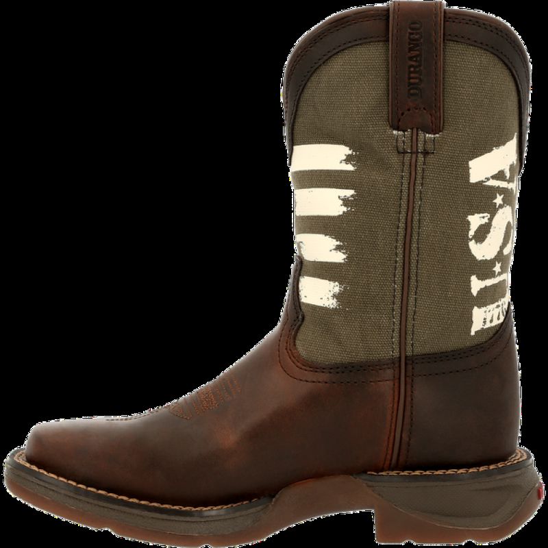 Durango® Lil Rebel Pro™ Big Kids Army Western Boot