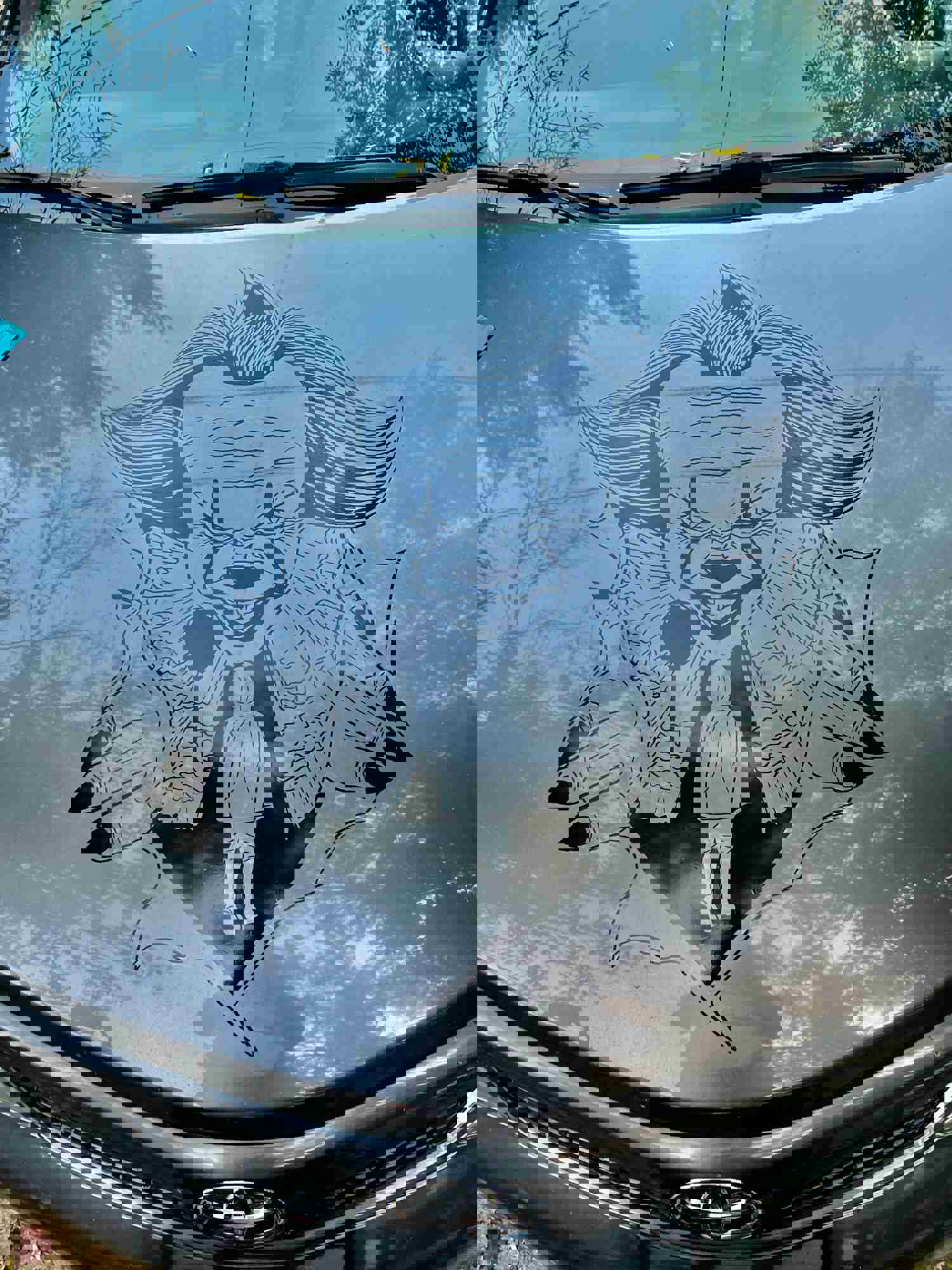 Pennywise Design Vinyl Car Decal - Anime Graphic Sticker for Light Color Cars