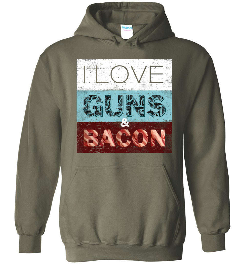 I Love Guns & Bacon Men's Hoodie
