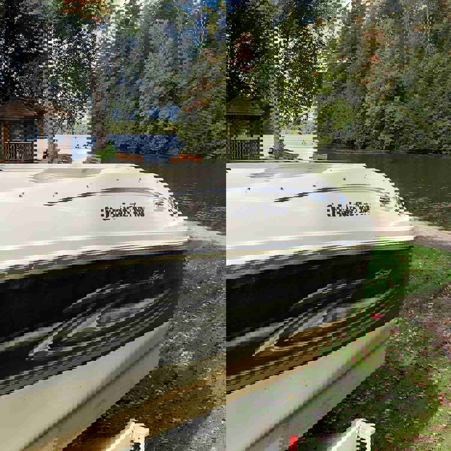 On Lake Time 19-inch Vinyl Decal for Indoor & Outdoor Use