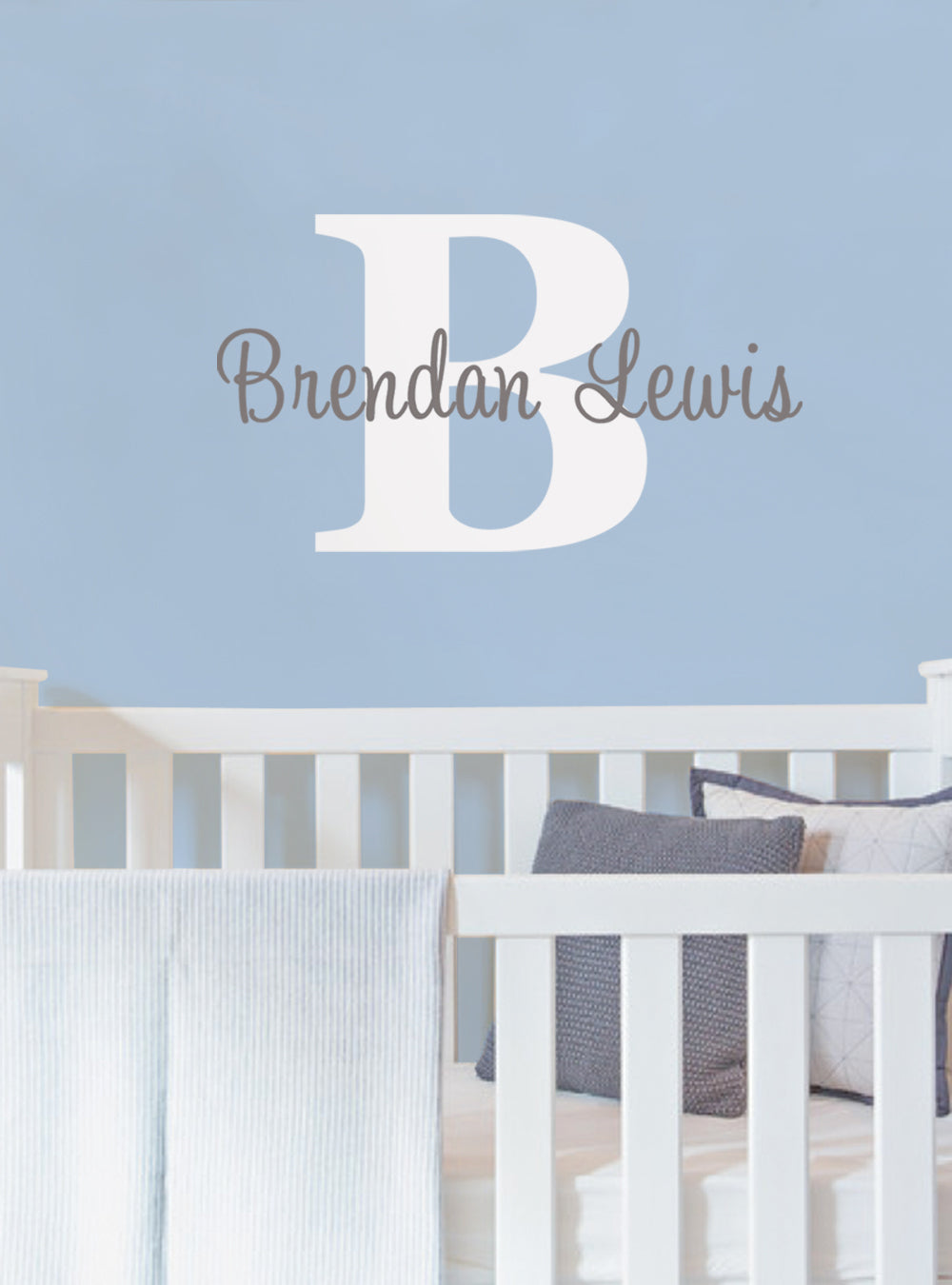 Personalized Monogram Name Wall Decal - Style A