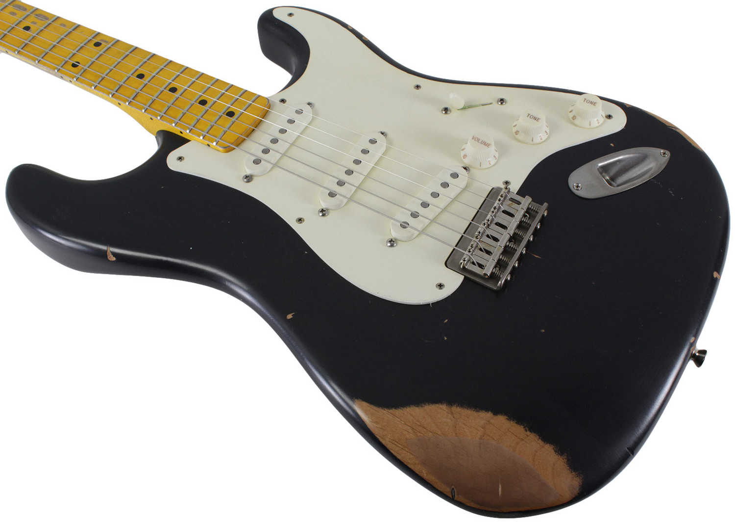 Nash S-57 Guitar, Black, Hard Tail, Medium Aging - Vintage Strat Model