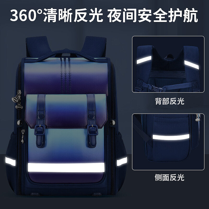 High Quality Spine Protection Schoolbag for Primary School Students - Boys and Girls