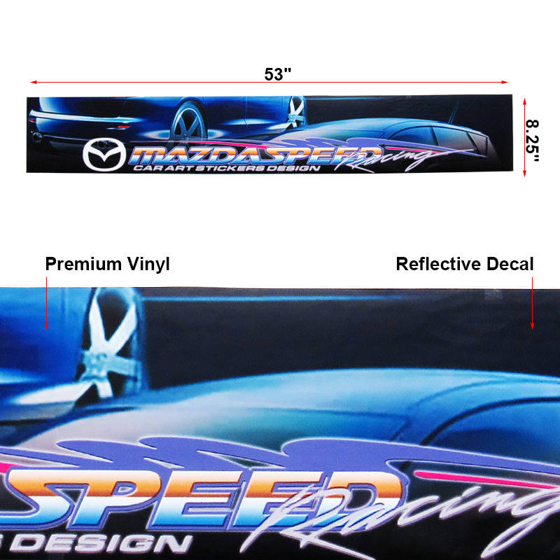 Premium Vinyl Windshield Banner Decal Sticker for Mazda 3 & 6 Mazda Speed MS Cars