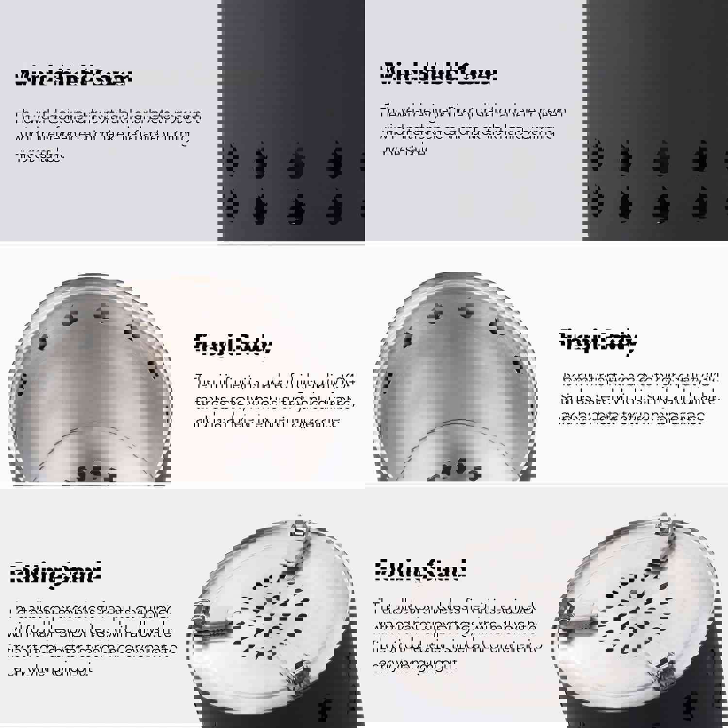 Premium Stainless Steel Table Top Fire Pit for Outdoor Use