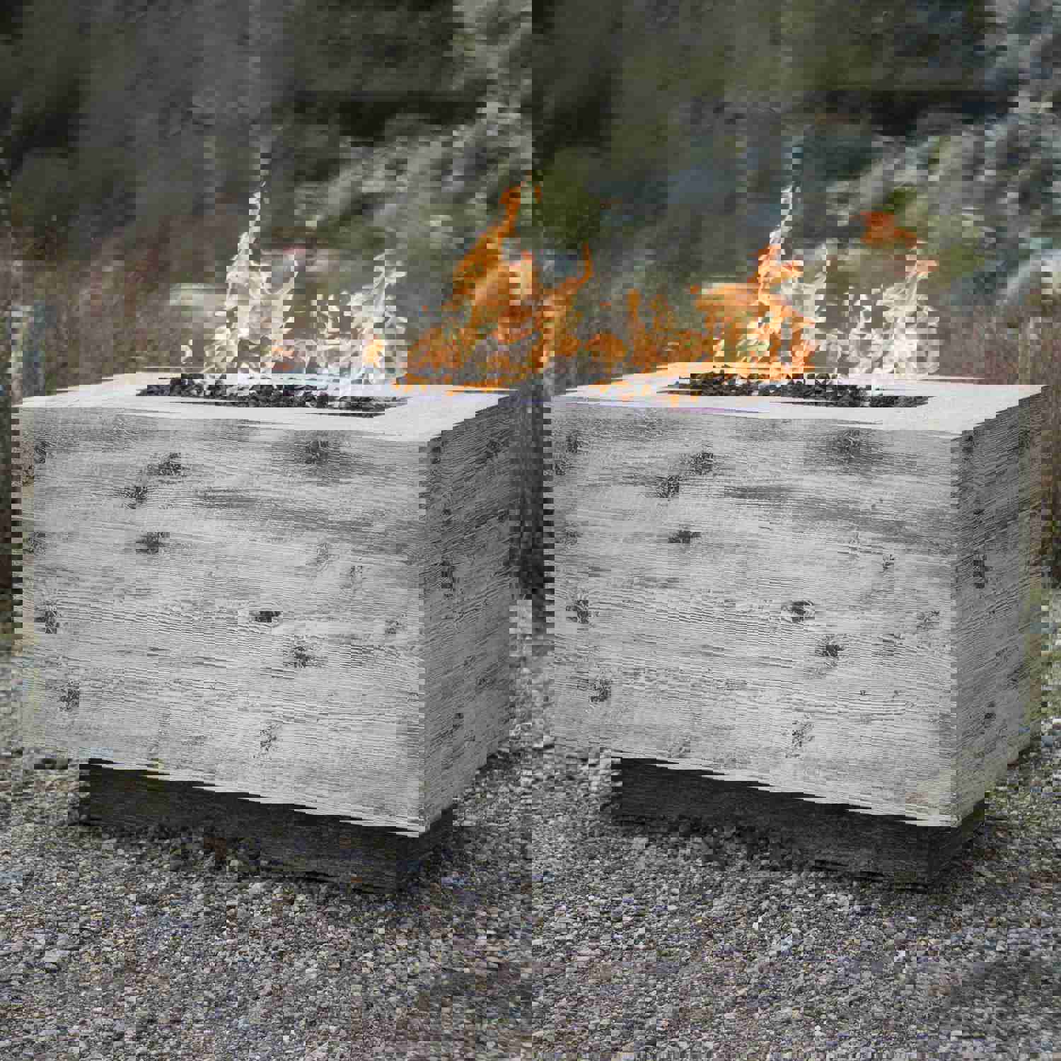 The Outdoor Plus 48 Catalina Wood Grain Concrete Gas Fire Pit