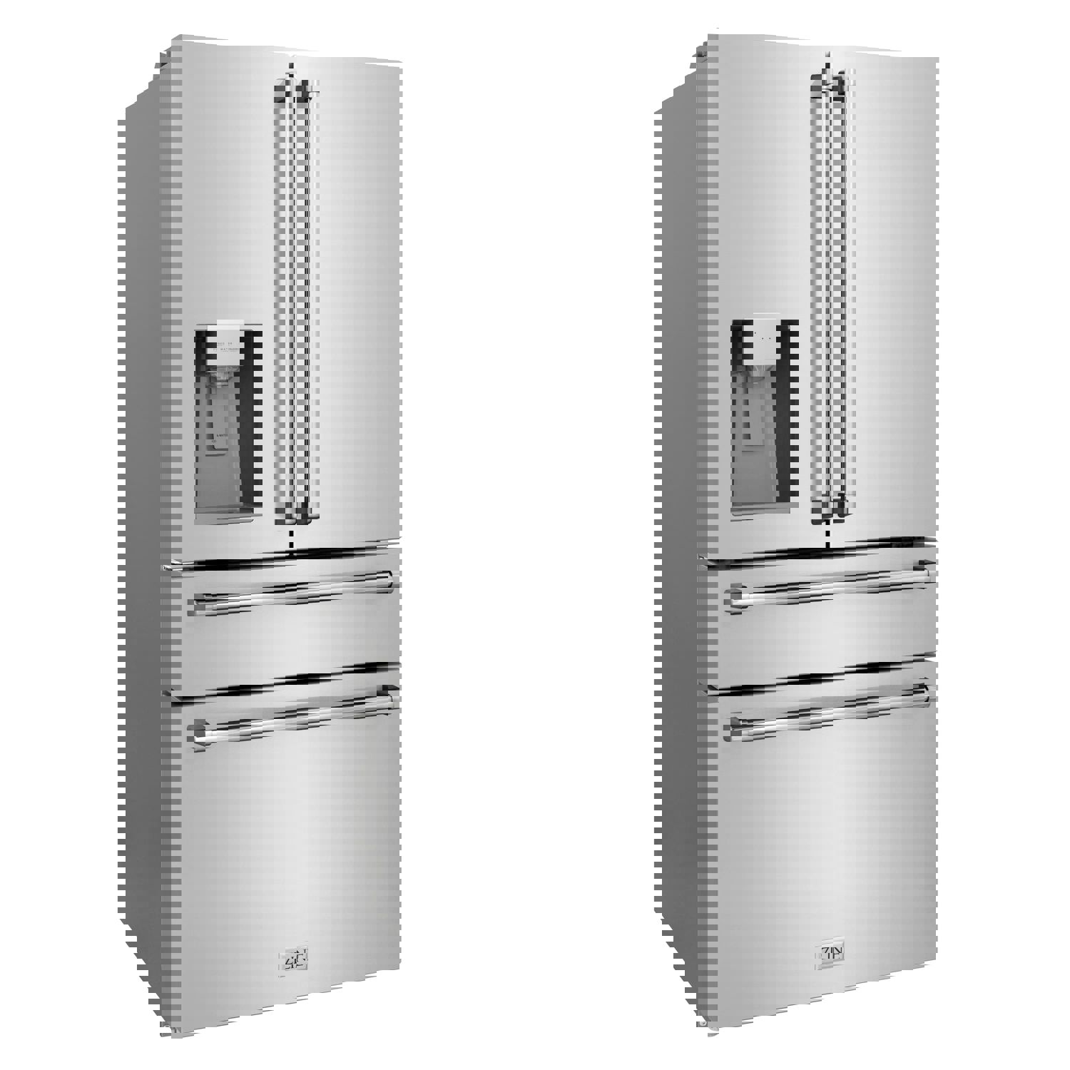 ZLINE 36 In. French Door Refrigerator with Water Dispenser and Ice Maker in Fingerprint Resistant Stainless Steel