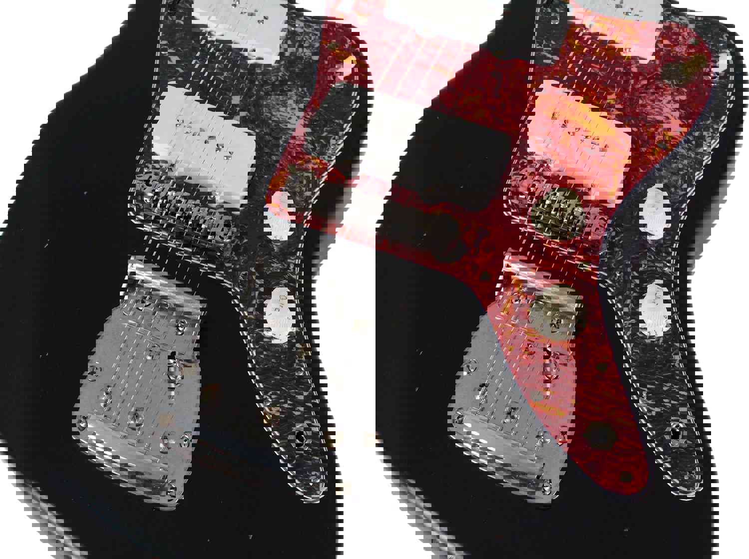 Nash JM-63 Jazzmaster Guitar - Black with P90 Pickups & Light Aging