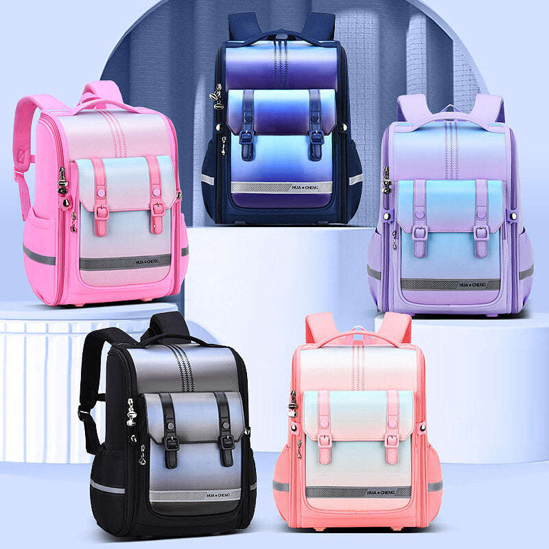 High Quality Spine Protection Schoolbag for Primary School Students - Boys and Girls