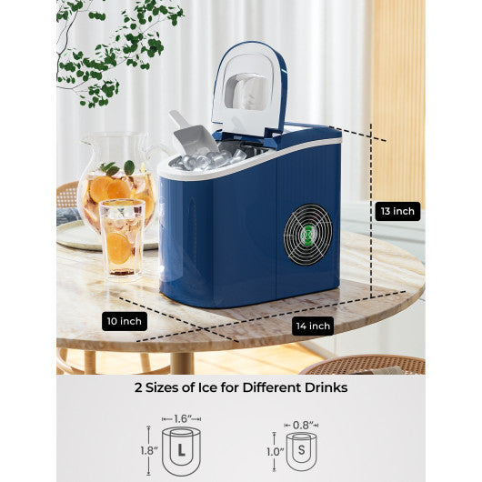 Mini Portable Compact Electric Ice Maker Machine - Navy