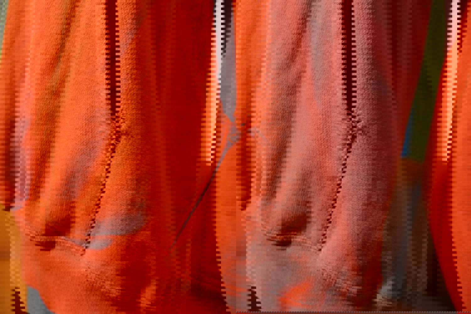 Vintage Champion Blue Bar Faded Red Embroidered Hoodie - 80s USA Made