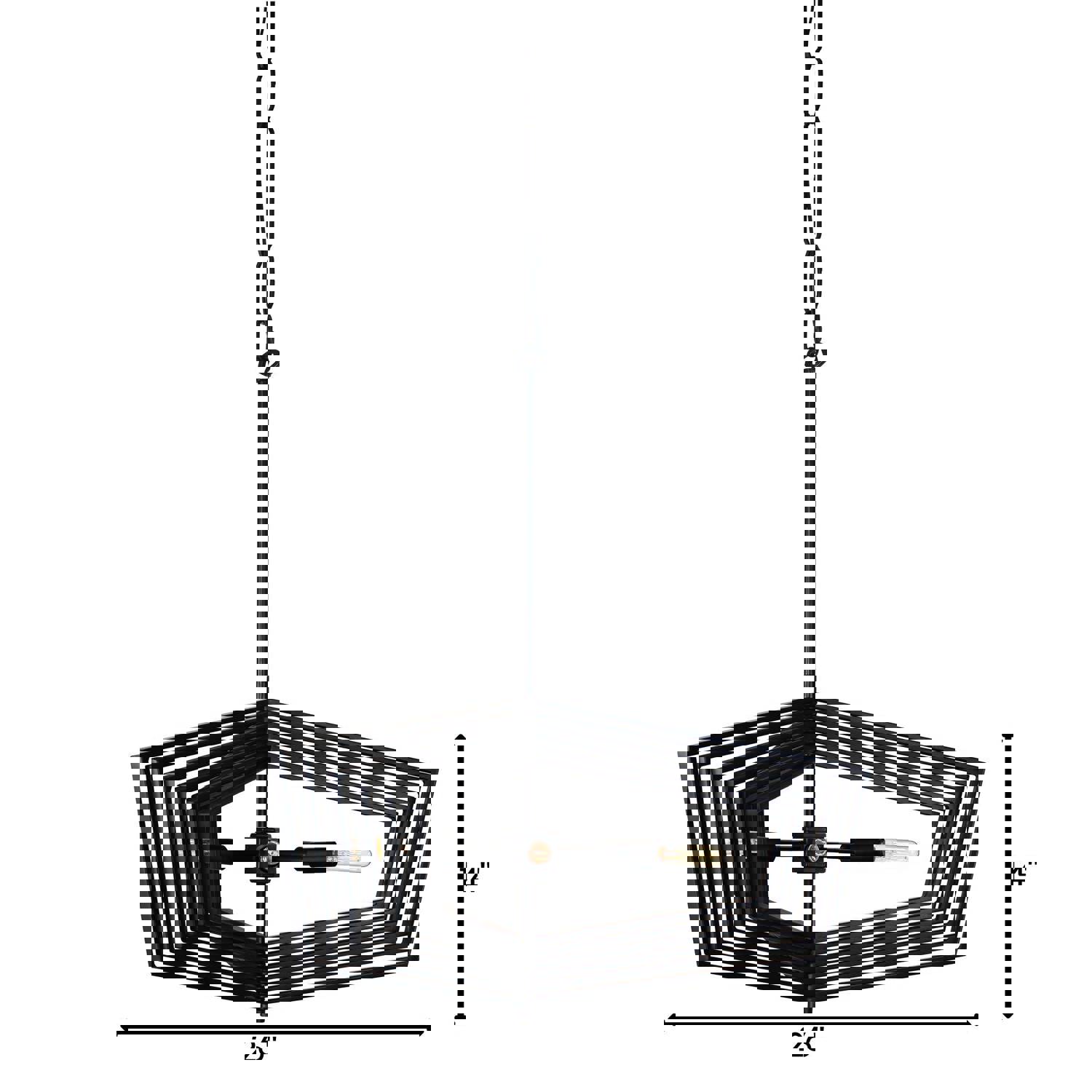 Gymnast 6-Lt Pendant - Black