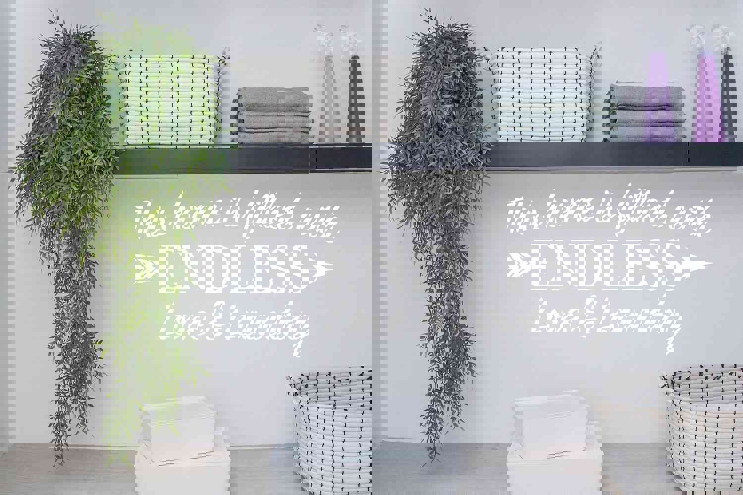 Endless Love And Laundry Room Wall Decal - High-Quality Vinyl Sticker