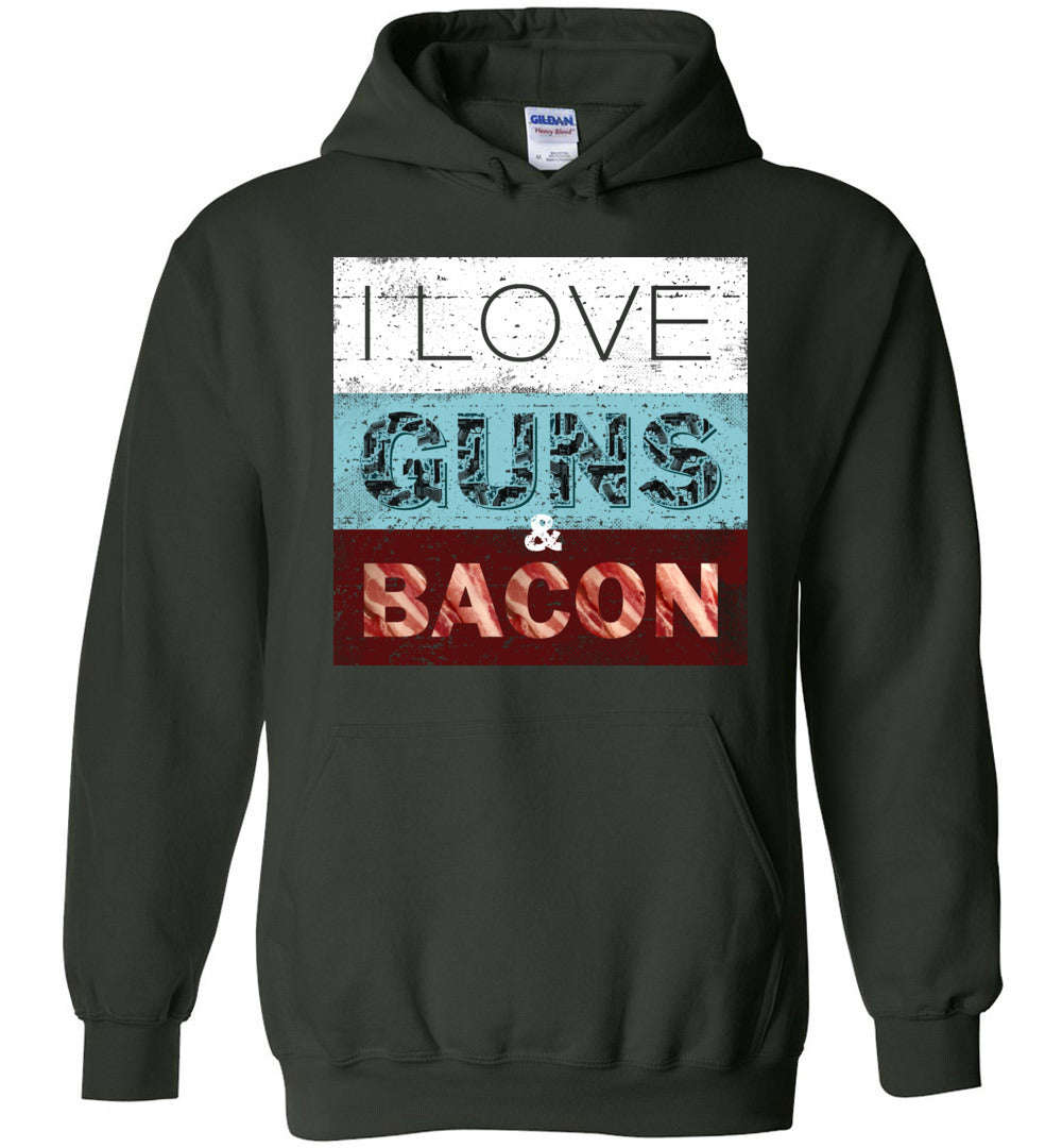 I Love Guns & Bacon Men's Hoodie