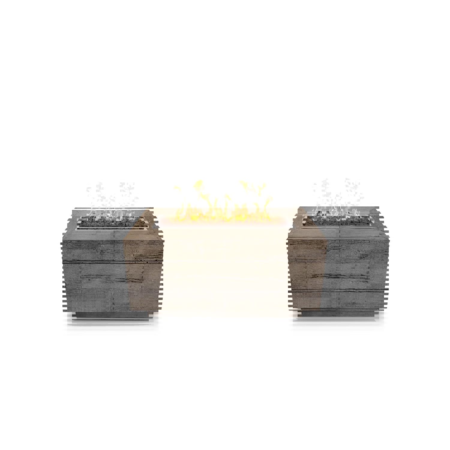 The Outdoor Plus 48 Catalina Wood Grain Concrete Gas Fire Pit