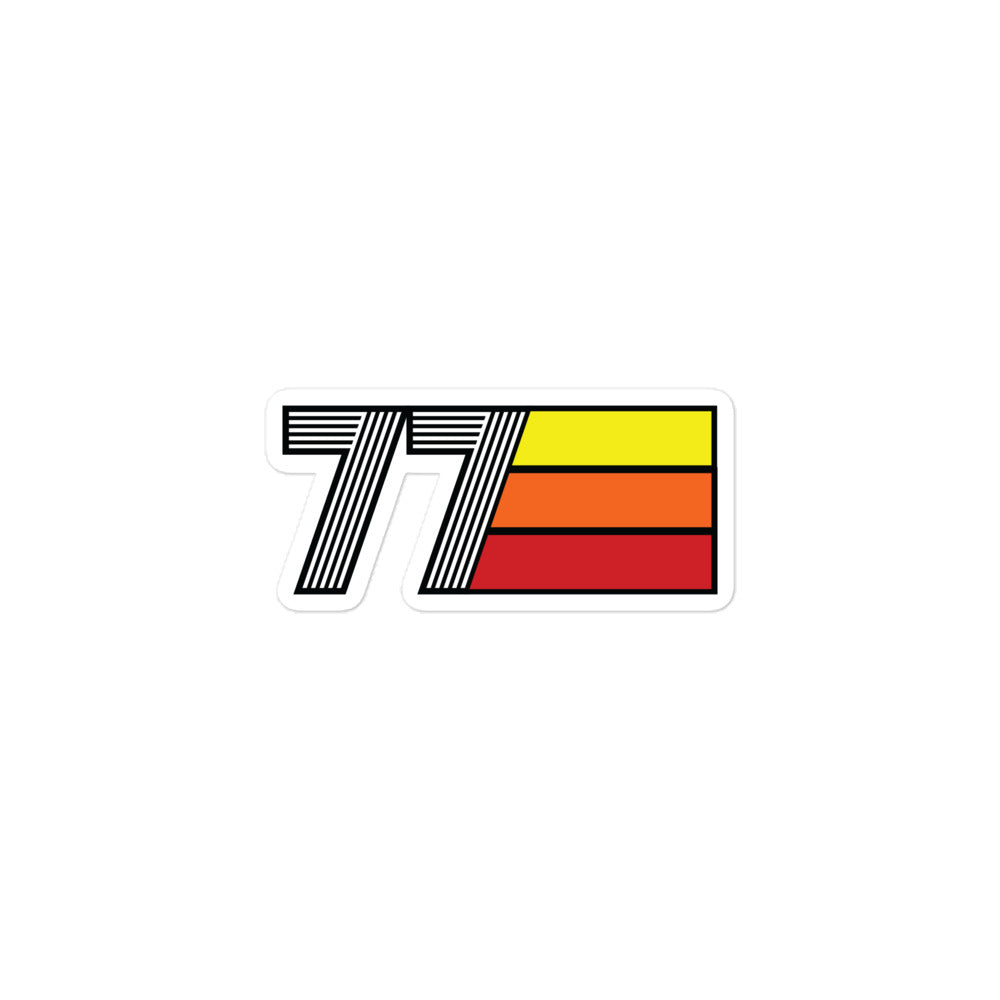 77 - 1977 Retro Tri-Line Decal Bubble-Free Vinyl Stickers