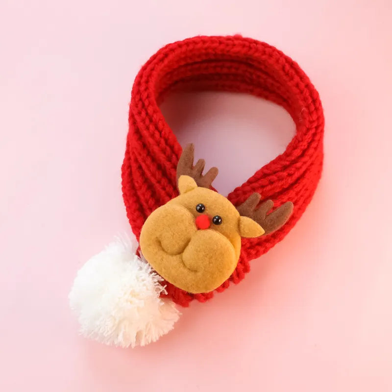 Winter Dog Scarf - Warm Knitted Pet Scarf for Small Dogs and Cats