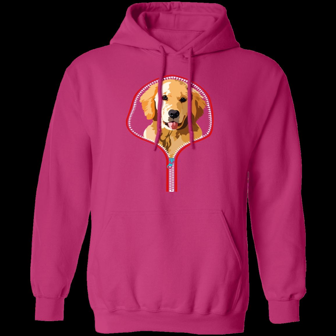 GOLDEN RETRIEVER ZIP-DOWN LADIES Pullover Hoodie - 8 oz. Comfortable & Stylish