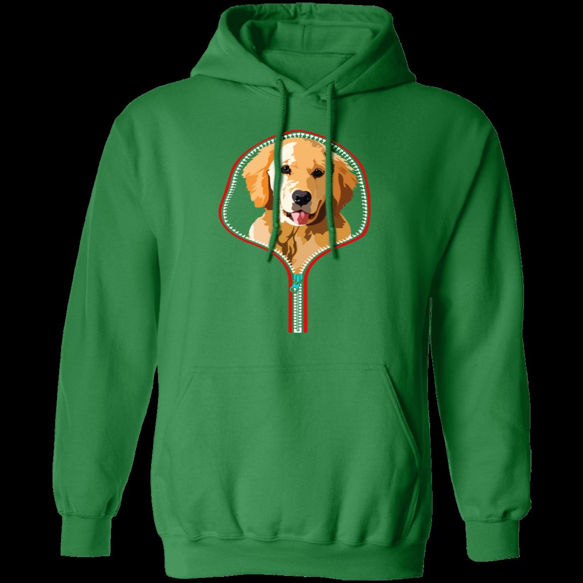 GOLDEN RETRIEVER ZIP-DOWN LADIES Pullover Hoodie - 8 oz. Comfortable & Stylish