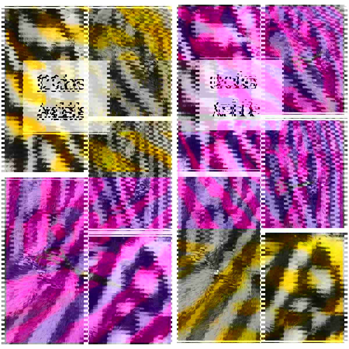 Faux Fur 2 Tone Stripe Long Pile Fabric for Coats, Blankets, and More