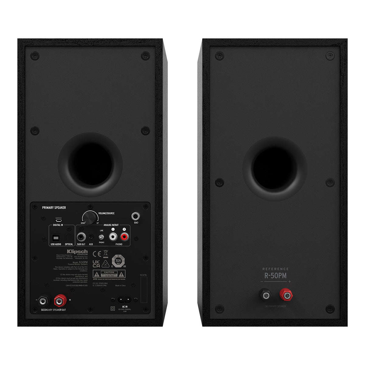 Klipsch R-50PM Powered Bookshelf Speakers with 5.25 Woofers - Pair