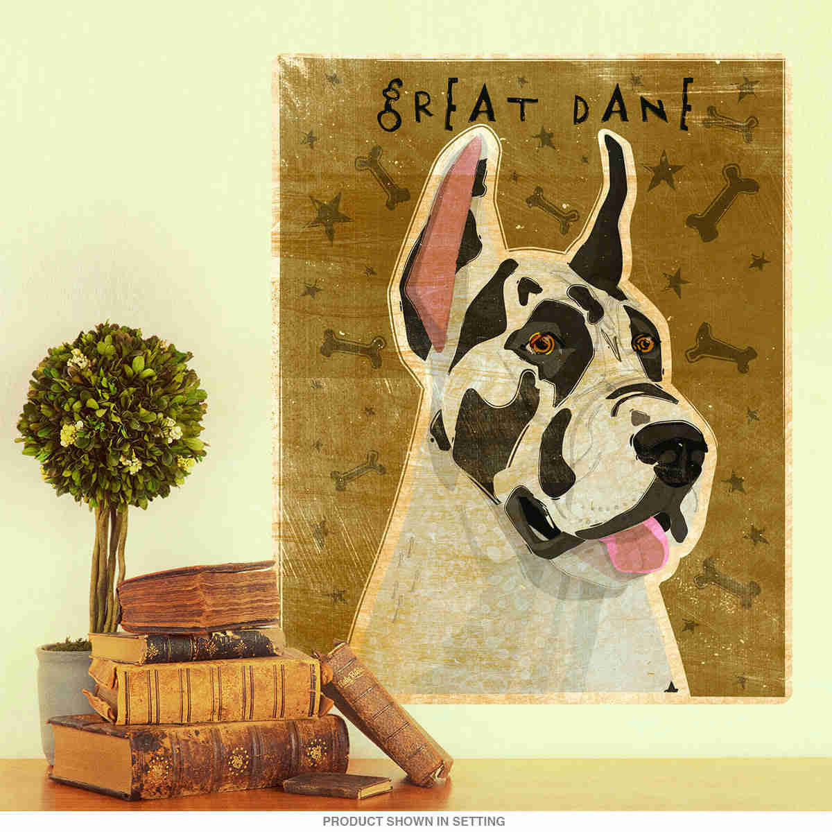 Harlequin Great Dane Pet Dog Wall Decal - Premium Removable Art