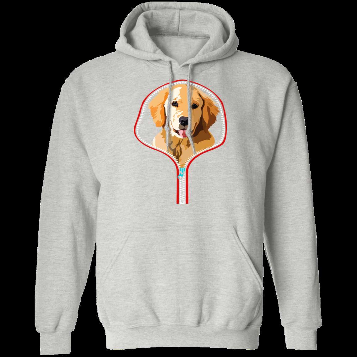 GOLDEN RETRIEVER ZIP-DOWN LADIES Pullover Hoodie - 8 oz. Comfortable & Stylish